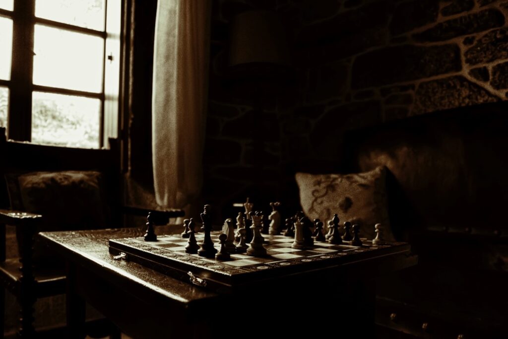 Chess as a representation of dark psychology and manipulation to influence individuals.